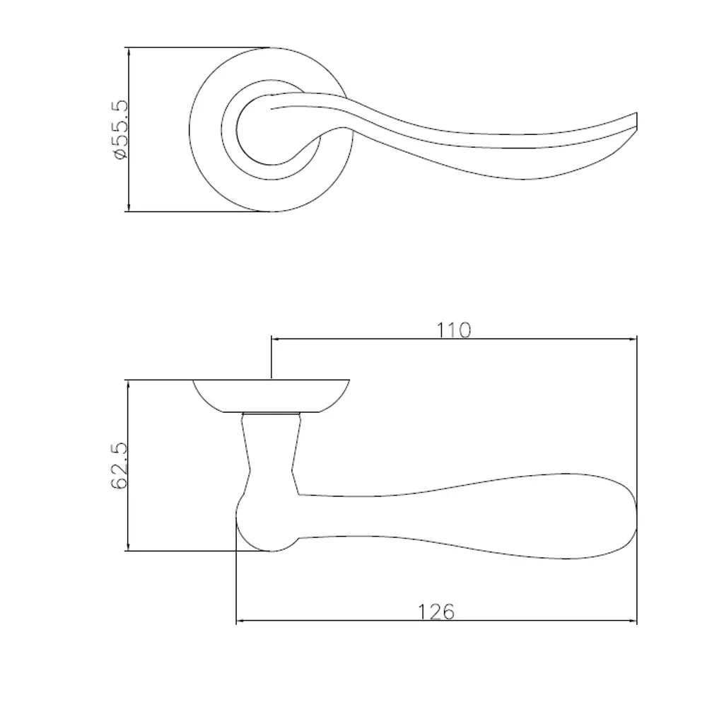 EDSON Дверные ручки EDS-52H-R3 в элегантном бело-золотом исполнении 85170503 STLM-0059400 - Вид №4