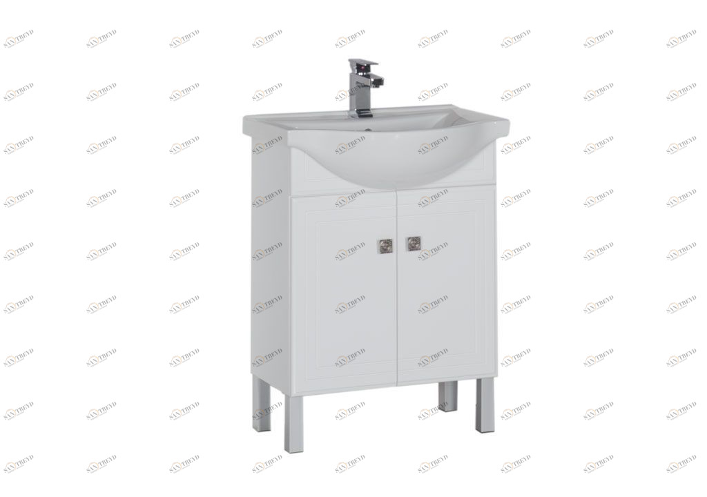 Тумба с раковиной Aquanet Стайл 65 белый (2 дверцы) 0017992000177618