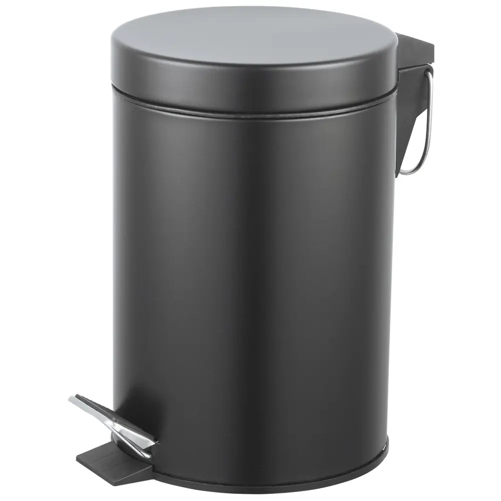Контейнер для мусора для ванной KONSENSA Терни 3 л сталь цвет черный STLM-2173914 - Вид №2