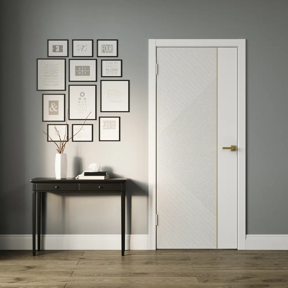 Santreyd Соло 4 - межкомнатная дверь с золотыми молдингами 89385990 STLM-1427105 - Вид №5
