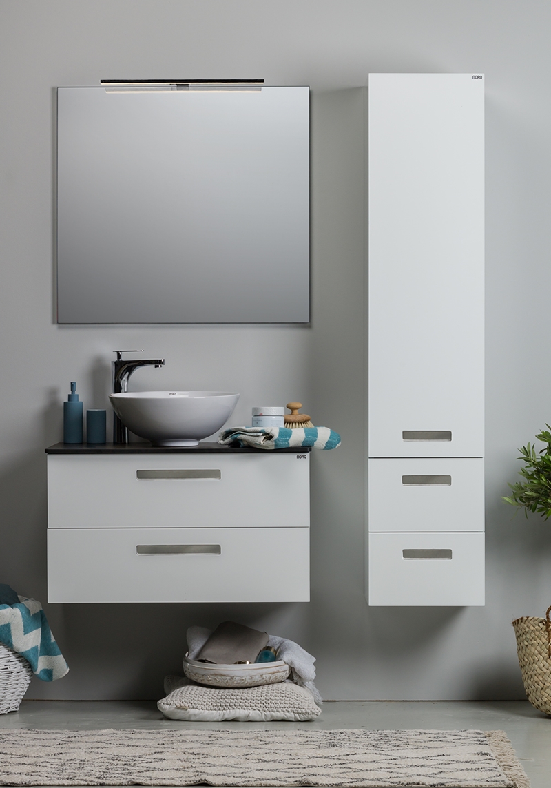 1259 Вставка В Ручку Перевозить Высокий Шкаф, Хром, Упаковка Из 3 Шт. Noro  Хром  - Вид №1