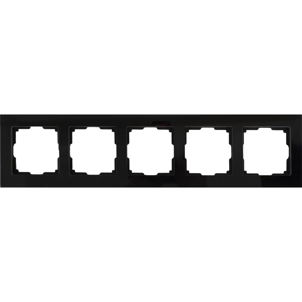 Рамка для розеток и выключателей Werkel Favorit 5 постов стекло цвет чёрный STLM-2166065