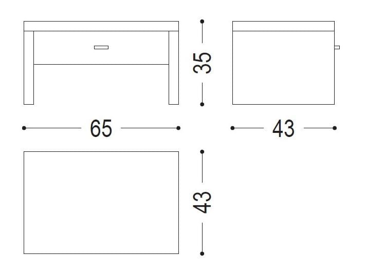 Тумбочка из массива дерева с ящиками Riva 1920 природа ARCH-00126263 - Вид №1