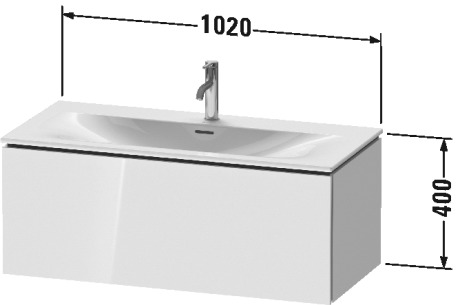 LC613807171 L-Cube Тумбочка подвесная Средиземноморский дуб Duravit - Вид №1