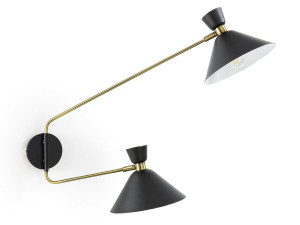 Регулируемая металлическая настенная лампа