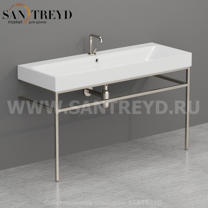 9123K2 Структура напольная брашированный никель под умывальник 120 см Kerasan Cento Италия