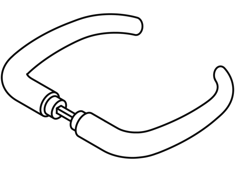 173XAH Дверная ручка (х-техник) HEWI Serie 170 | Edelstahl  - Вид №2