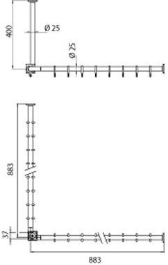 Emco Bad Подставка для металлических штор для душа System2 sun-id-1436180 - Вид №6