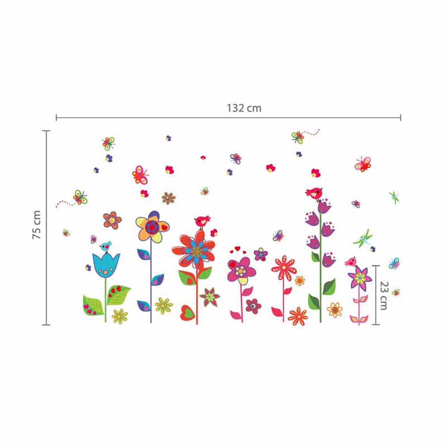 Декор для стен Colorful Flowers Butterflies Walplus WS9015 - Вид №2
