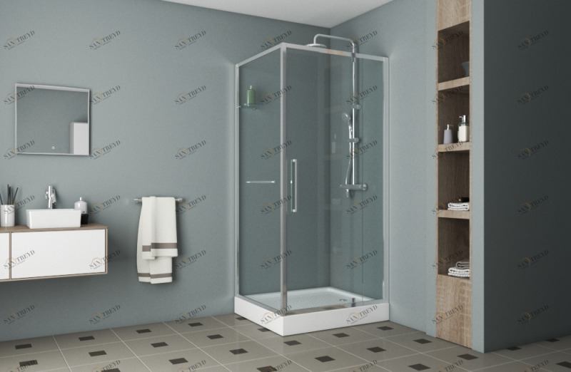 Душевое ограждение (без поддона) LINE BS090.2116A bravat