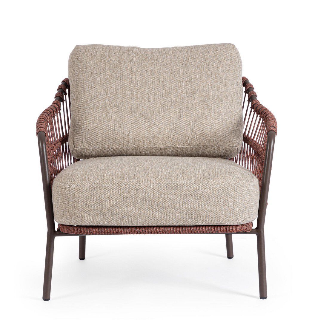 Веревочное и тканевое садовое кресло с подлокотниками BIZZOTTO Talaia ARCH-00134743 - Вид №15