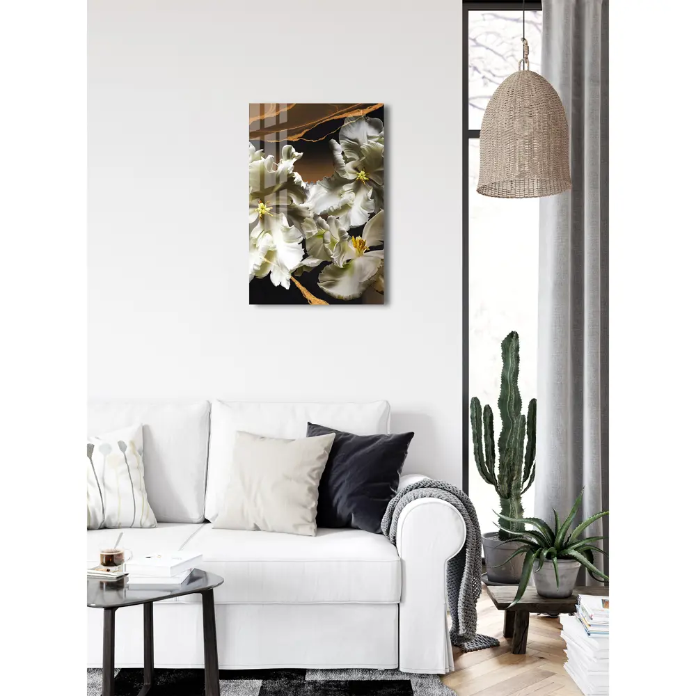 Картина на стекле Белые ирисы 2 40x60 см 85282963 STLM-2065879 ARTABOSKO  - Вид №3