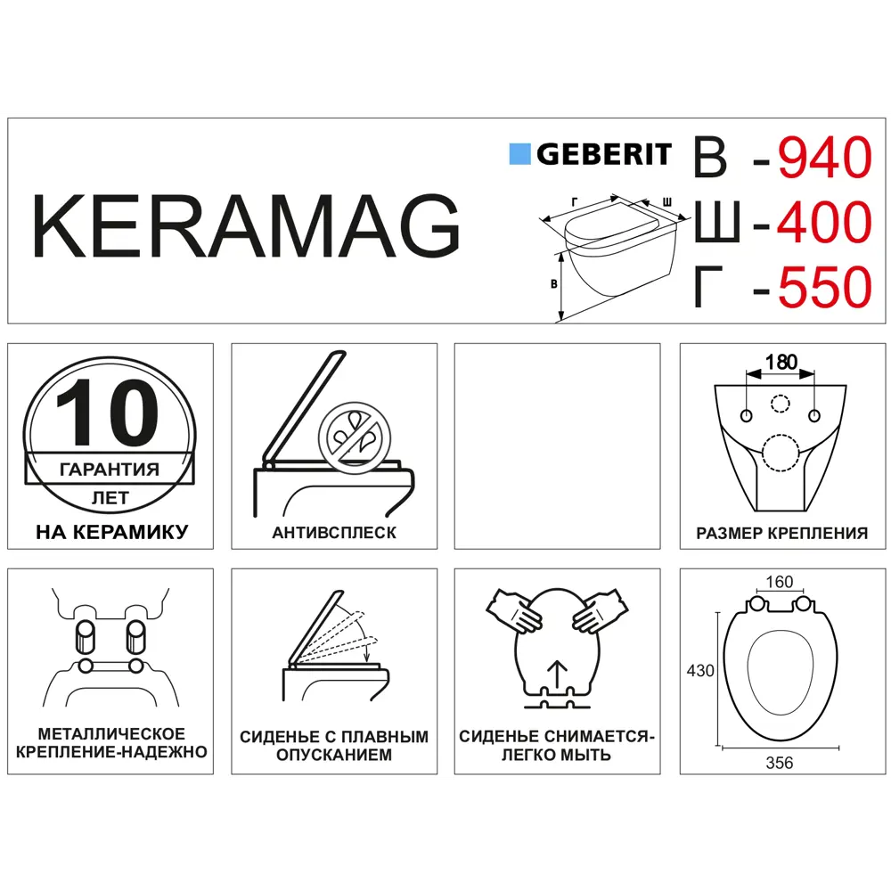 Комплект-инсталляция Geberit-Keramag Без серии STLM-2152463 - Вид №3