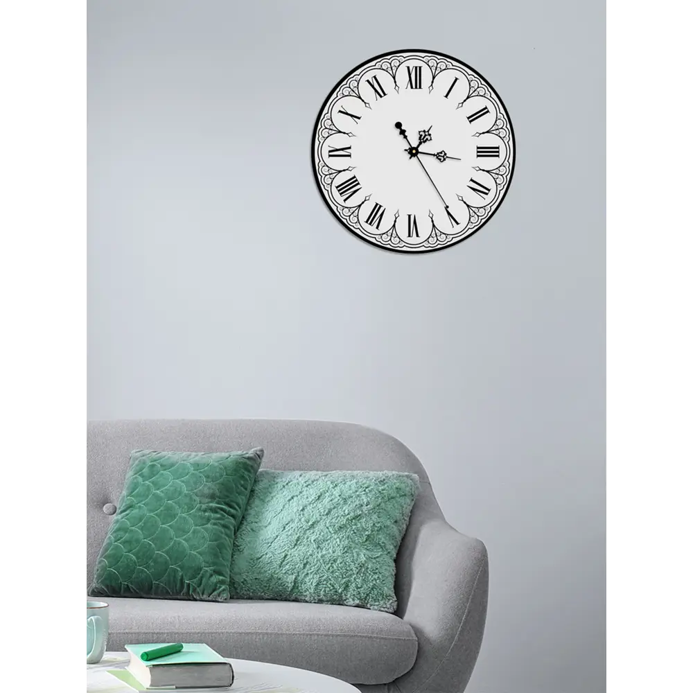 Настенные часы Изящные черно-белые 30x30 см Santreyd Desigh STLM-2081087 - Вид №3