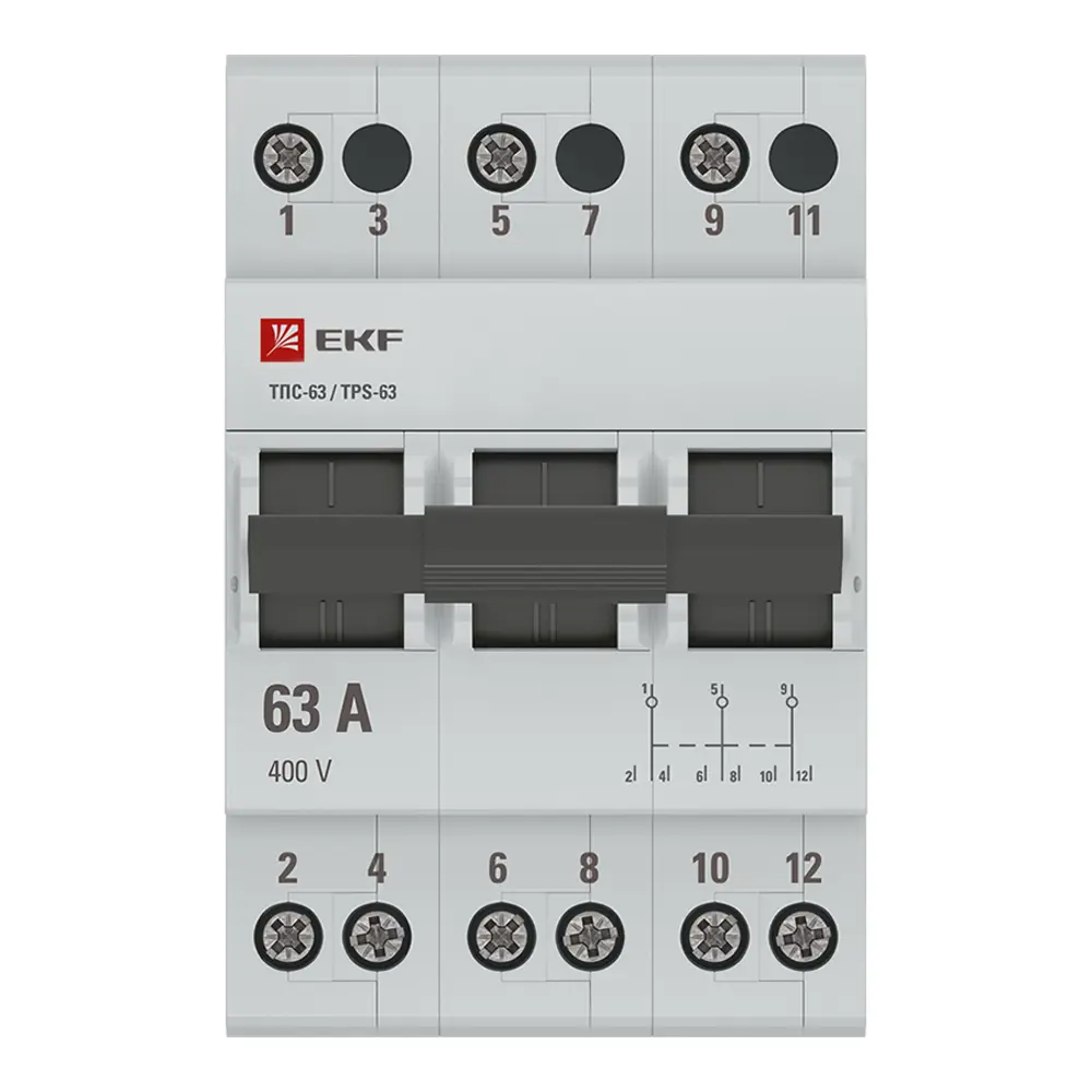 Трехпозиционный переключатель EKF Proxima 3P 63 А 88883186 STLM-2209028  - Вид №1