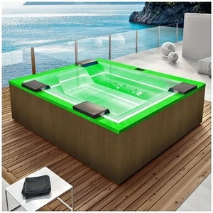Бассейн Gruppo Treesse Zen PRO-V202P-PL-ZE прямоугольный spa с гидромассажем аэромассажем хромотерапией встроенный зеленый