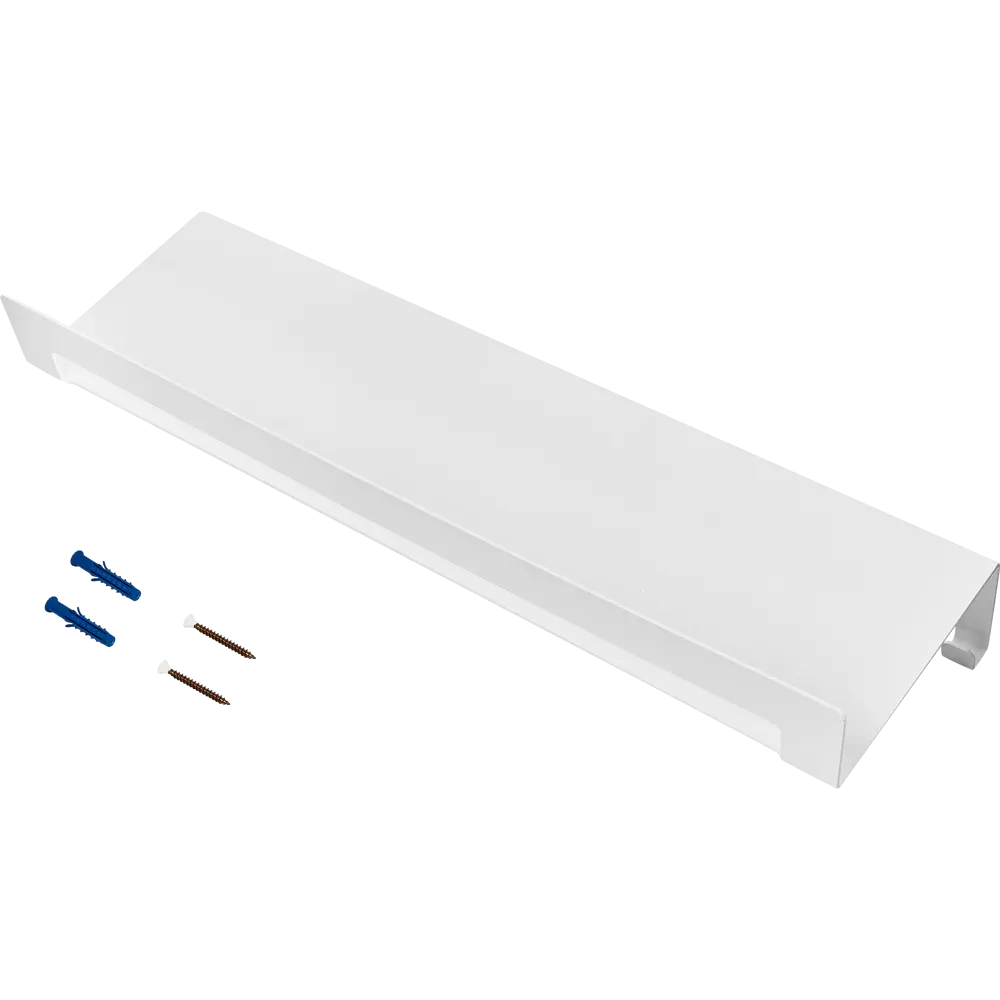 Полка для ванной c крючками 45x11.5x12 см сталь цвет белый Santreyd Ferro STLM-2071403 - Вид №1