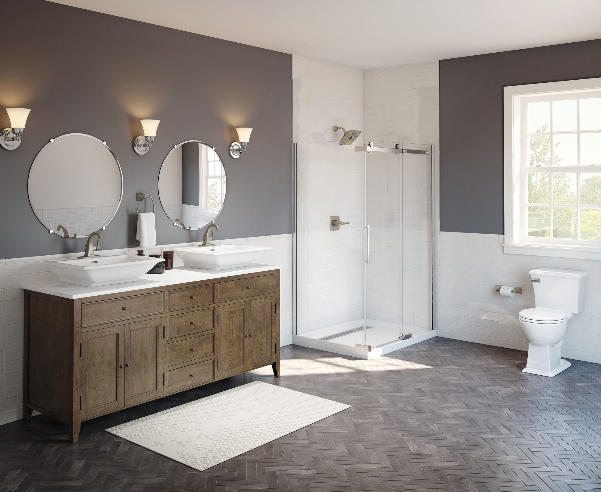 Угловая душевая стеклянная панель Delta Faucet B1112912-4836-SS - Вид №5