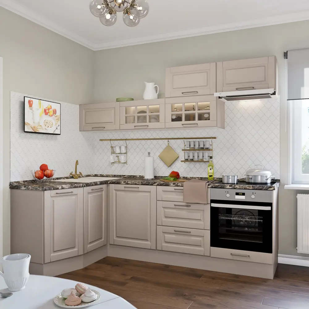 Дверь для шкафа Delinia «Леда бежевая» 40x92 см, МДФ, цвет бежевый STLM-2137464 - Вид №3