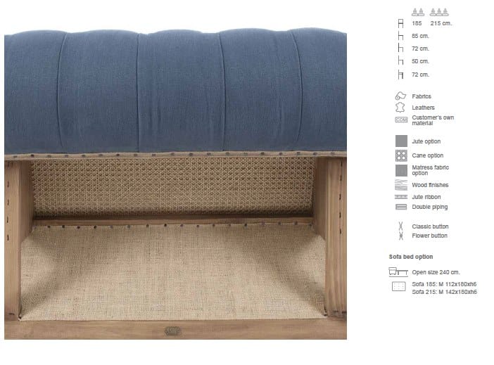 3-местный джутовый диван capitonné CREARTE COLLECTIONS Chesterfield Big Ben Essence ARCH-00005804 - Вид №17