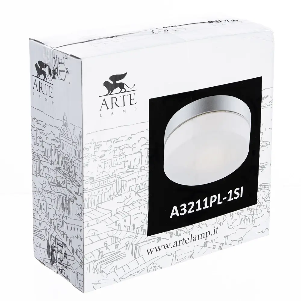 Светильник ЖКХ Aqua 60 Вт IP44, накладной, круг, цвет серебряный Santreyd STLM-2010281 - Вид №6