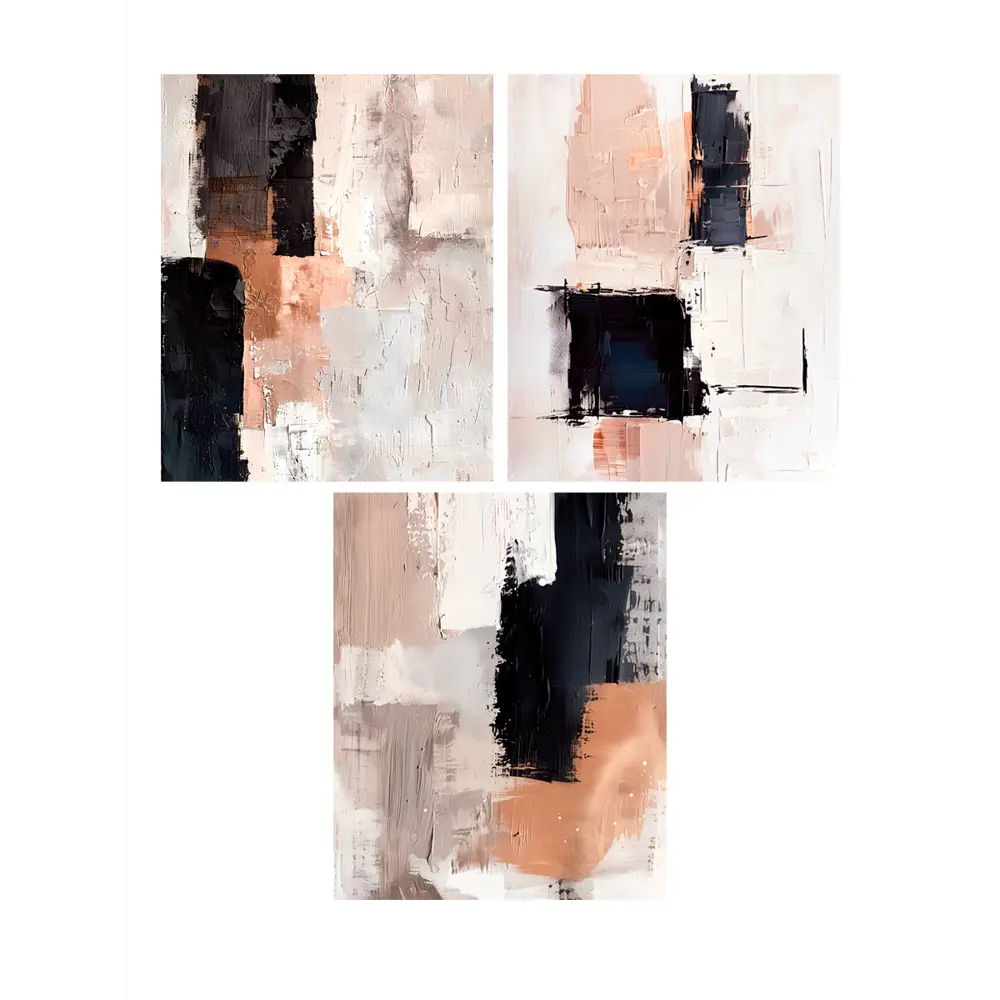 Santreyd Арт-терапия: триптих абстрактных картин 40×50 см 89389390 STLM-1497972