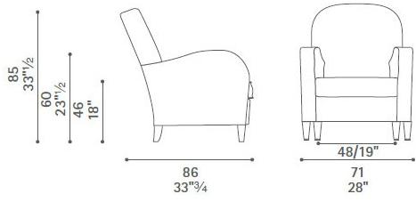 Poltrona Frau Кожаное кресло на колесиках La collezione - divani e poltrone sun-id-1400302 - Вид №2