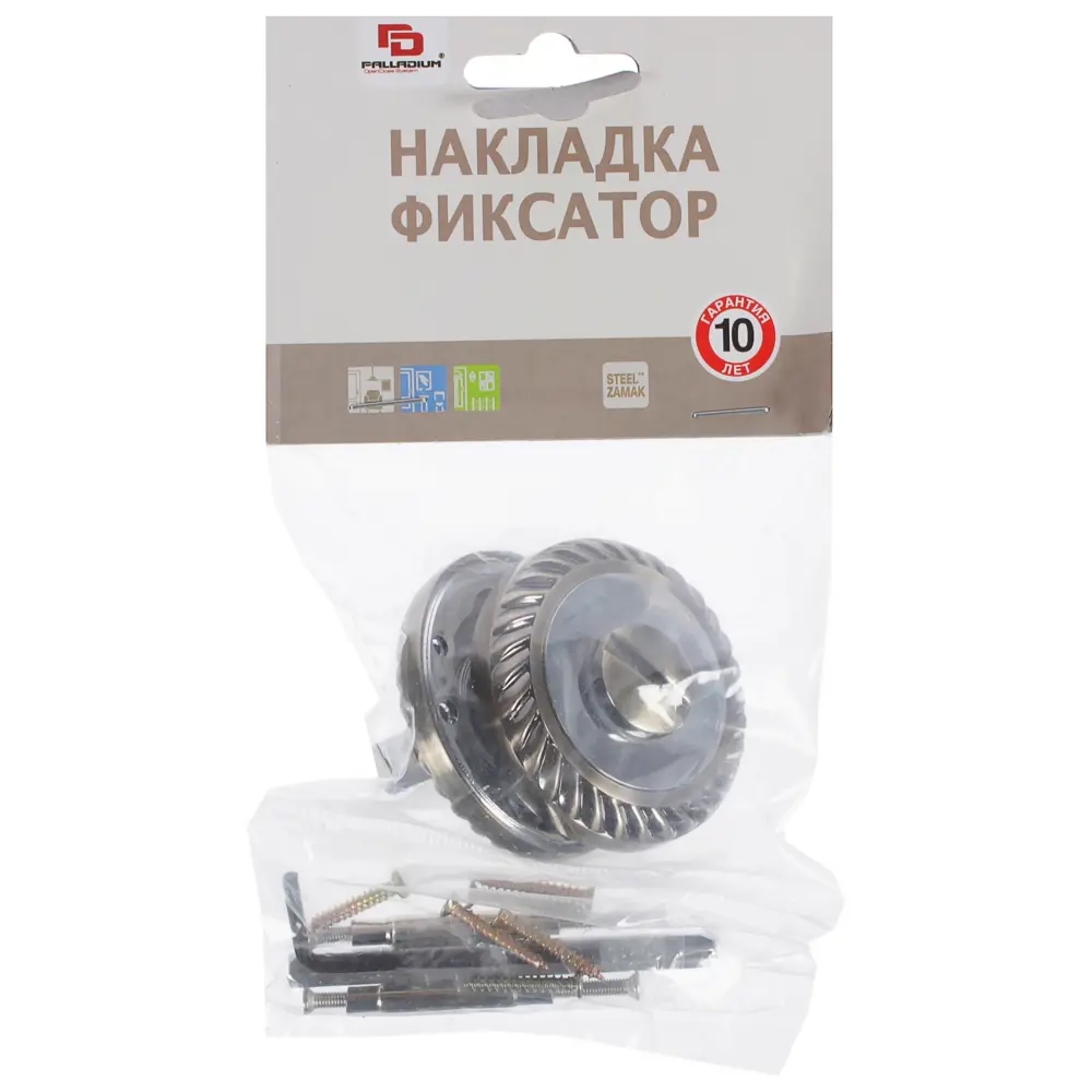 Накладка-фиксатор для дверей Palladium D 3 BK ЦАМ цвет античная бронза STLM-2149082 - Вид №2