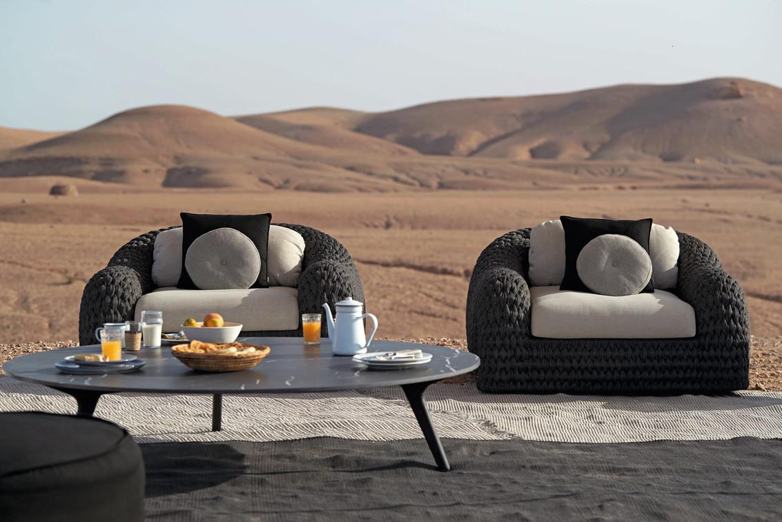 MNST993 Журнальные столики teak ⌀125см Manutti Torsa - Вид №12