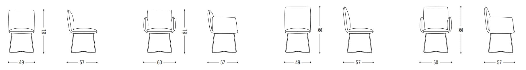 Кожаный стул ресторана с подлокотниками COR Jalis ARCH-00024262 - Вид №3