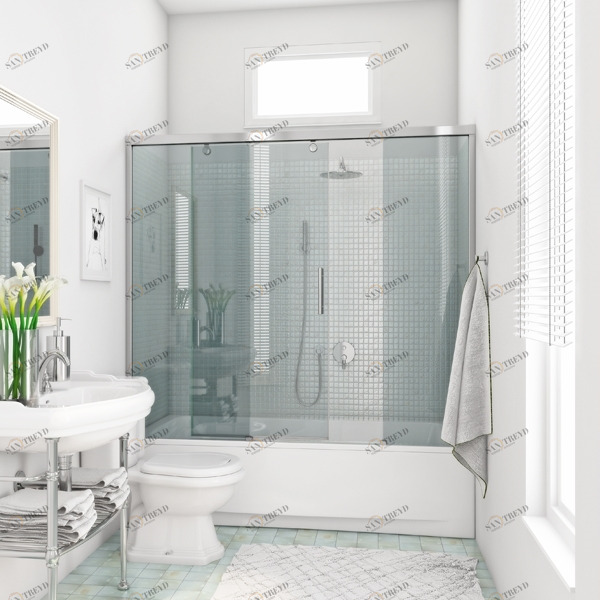 180X160GV863 Душевое ограждения на борт вынны GUTEWETTER Германия Slide