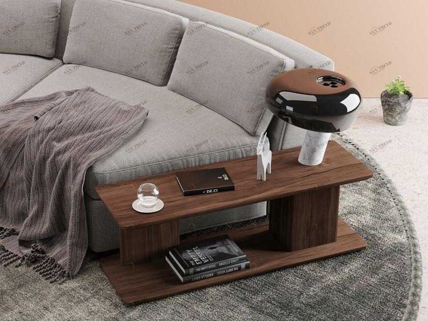 DE.CI Прямоугольный журнальный столик из орехового дерева Claw 12-basc-100