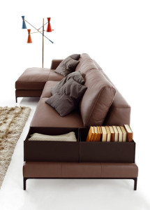 Угловой диван из искусственной кожи