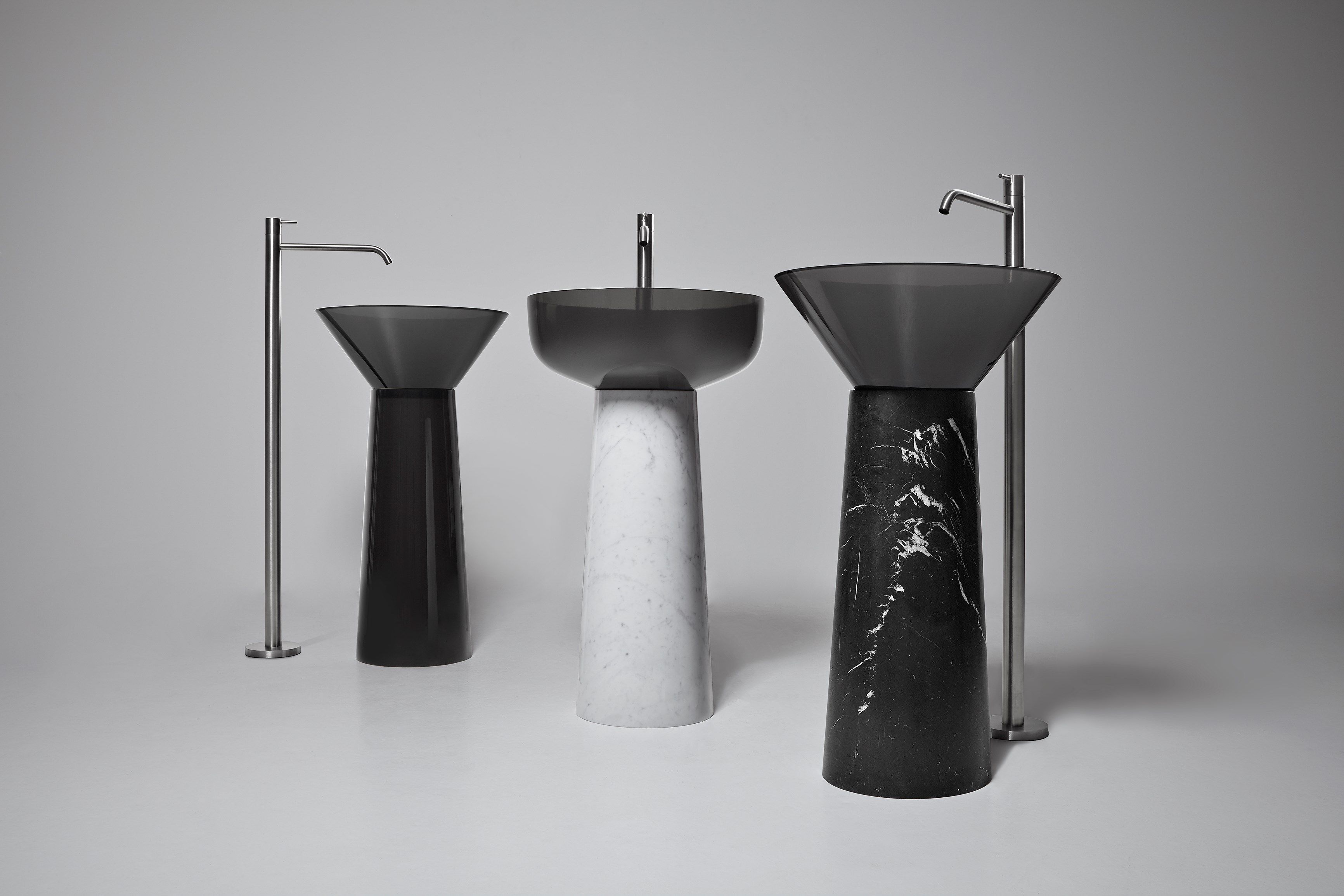 Каррарский мрамор отдельно стоящий круглый умывальник Antoniolupi ALBUME10 + ALBUME21 ARCH-00067725 - Вид №9