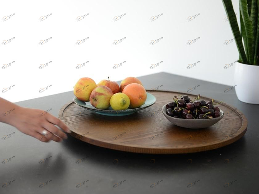 BuzziSpace Круглый деревянный поднос sun-id-1352614