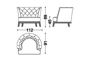 Тканевое кресло с подлокотниками OPERA CONTEMPORARY Parsifal ARCH-00009643 - Вид №1