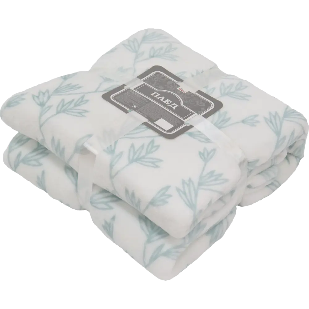 Плед «Fern» 180x200 см фланель цвет бирюзовый Santreyd STLM-2137260 - Вид №1