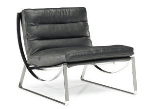 Кожаное кресло с салазками