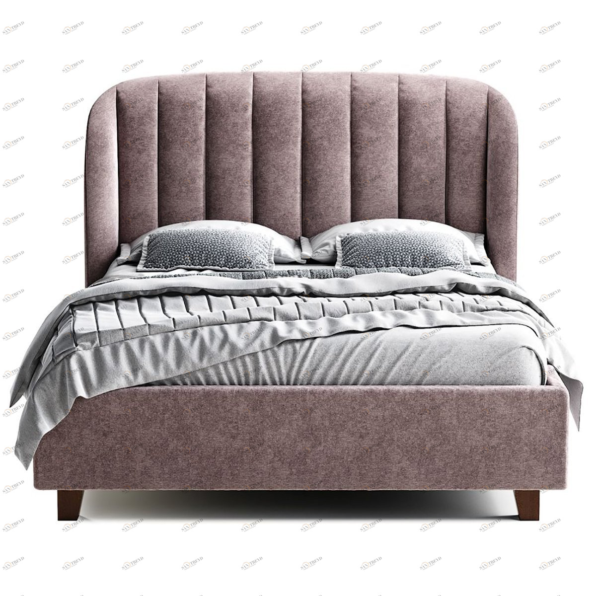 Кровать двуспальная 160х200 фиолетовая Tulip THE IDEA ДИЗАЙНЕРСКИЕ 210647 Розовый 