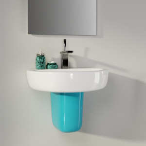 Полупьедестальный умывальник Best Color Sea SANITA LUXE