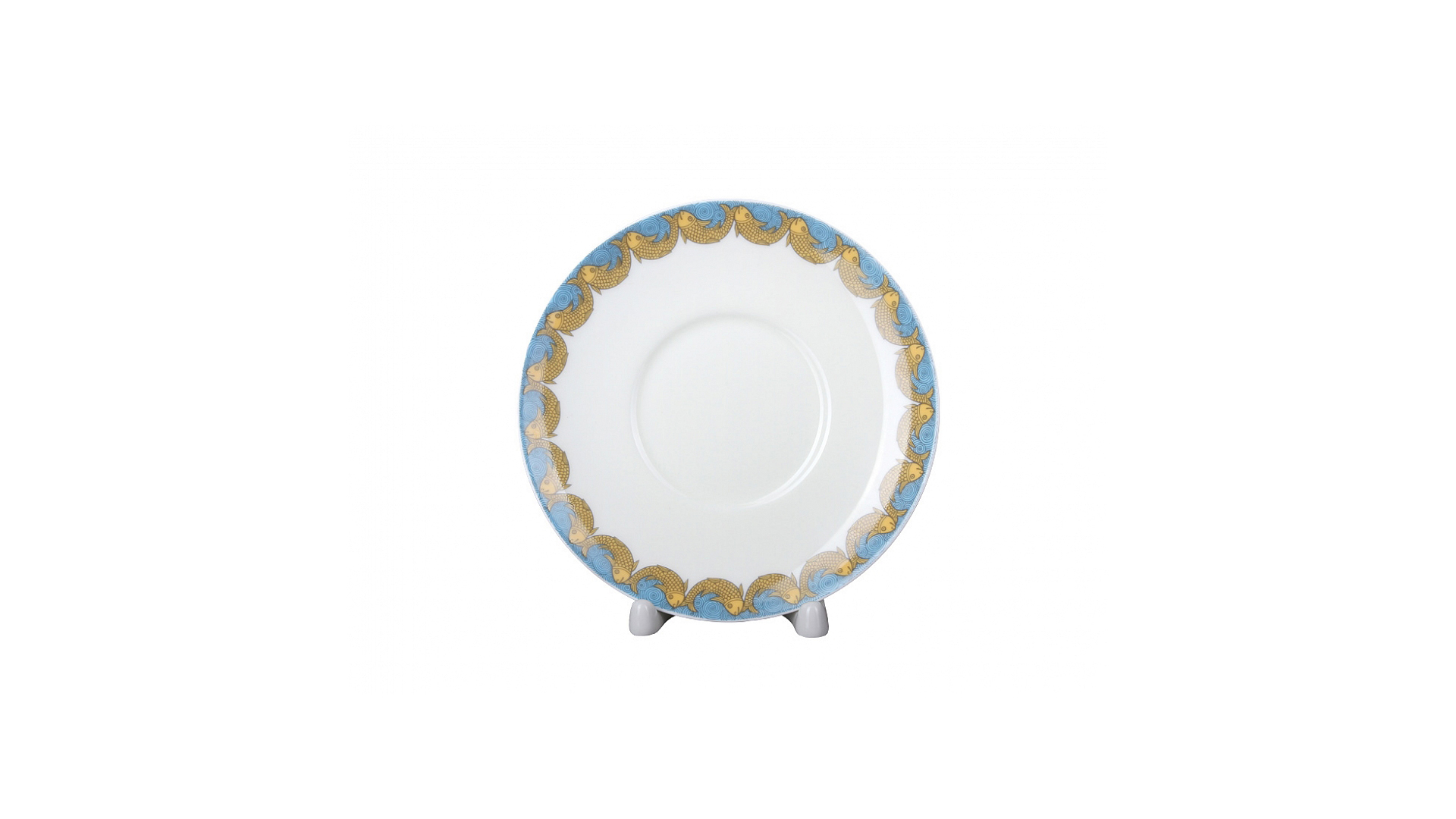 10596510 Императорский фарфоровый завод Чашка с блюдцем "Сказка о рыбаке и рыбке" "Билибина" Фарфор костяной  - Вид №4