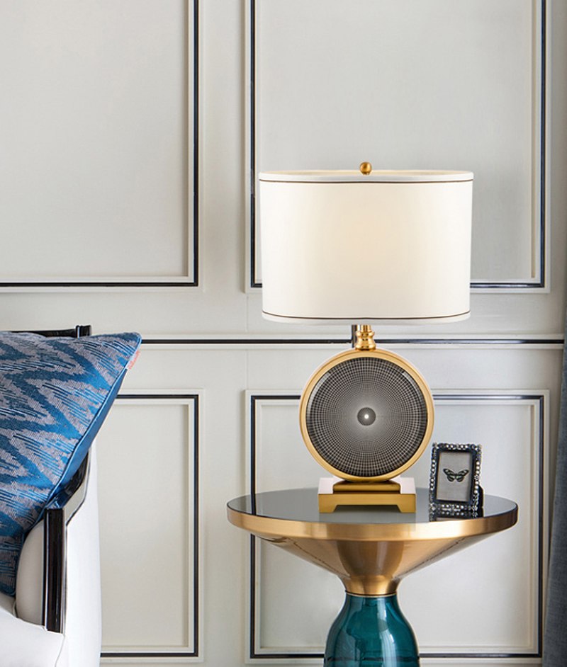 Настольная лампа Dragon glass 894 EVENHOME ВАЗА 192749 Белый;золото  - Вид №1