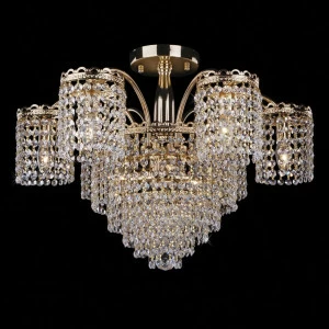 Потолочная люстра Eurosvet 3648/9 золото/прозрачный хрусталь Strotskis EUROSVET ДИЗАЙНЕРСКИЕ 184531 Золотой
