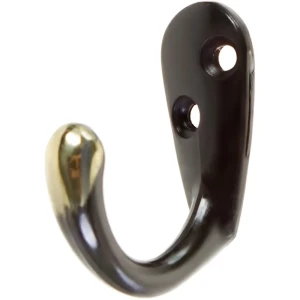 Крючок одинарный, металл, цвет античный хром