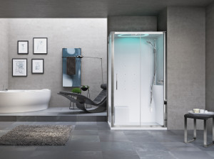 Угловая многофункциональная душевая кабина