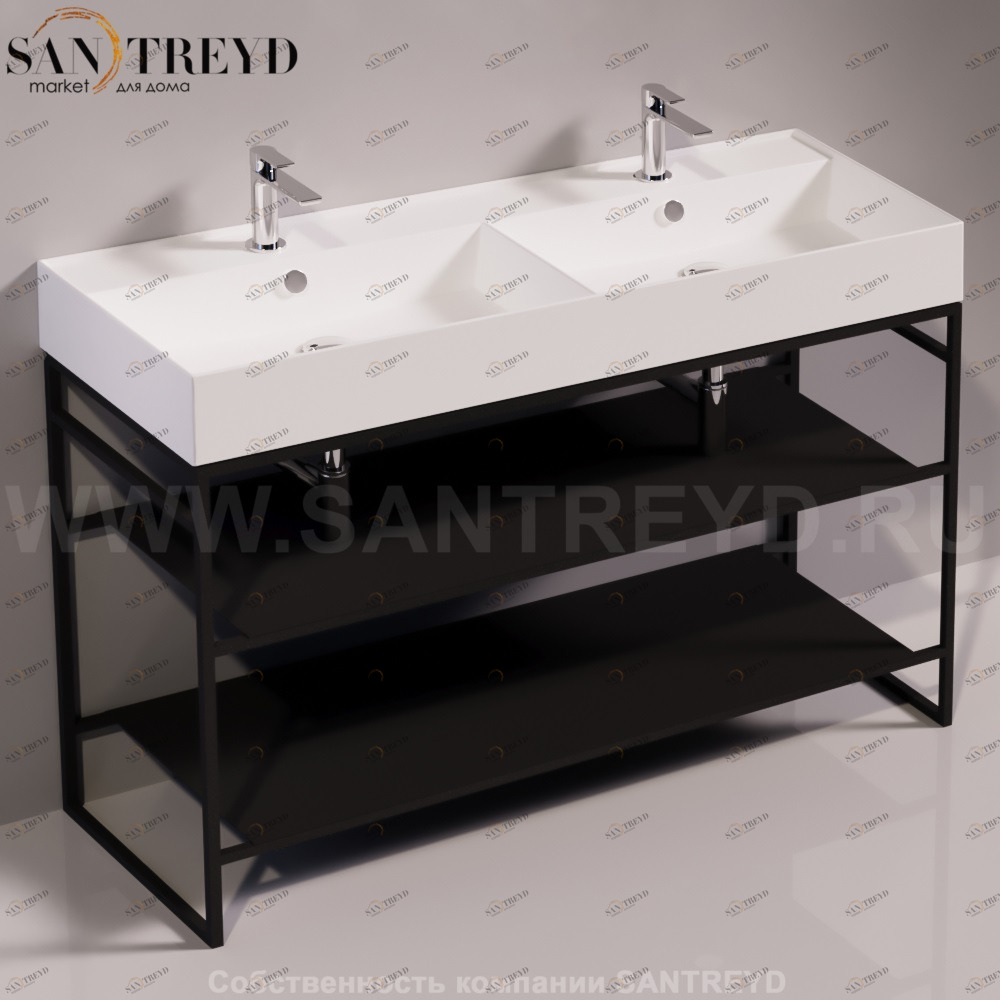 Консоль напольная под раковину AGILE 121см черная Simas AGSA121NEROMATT