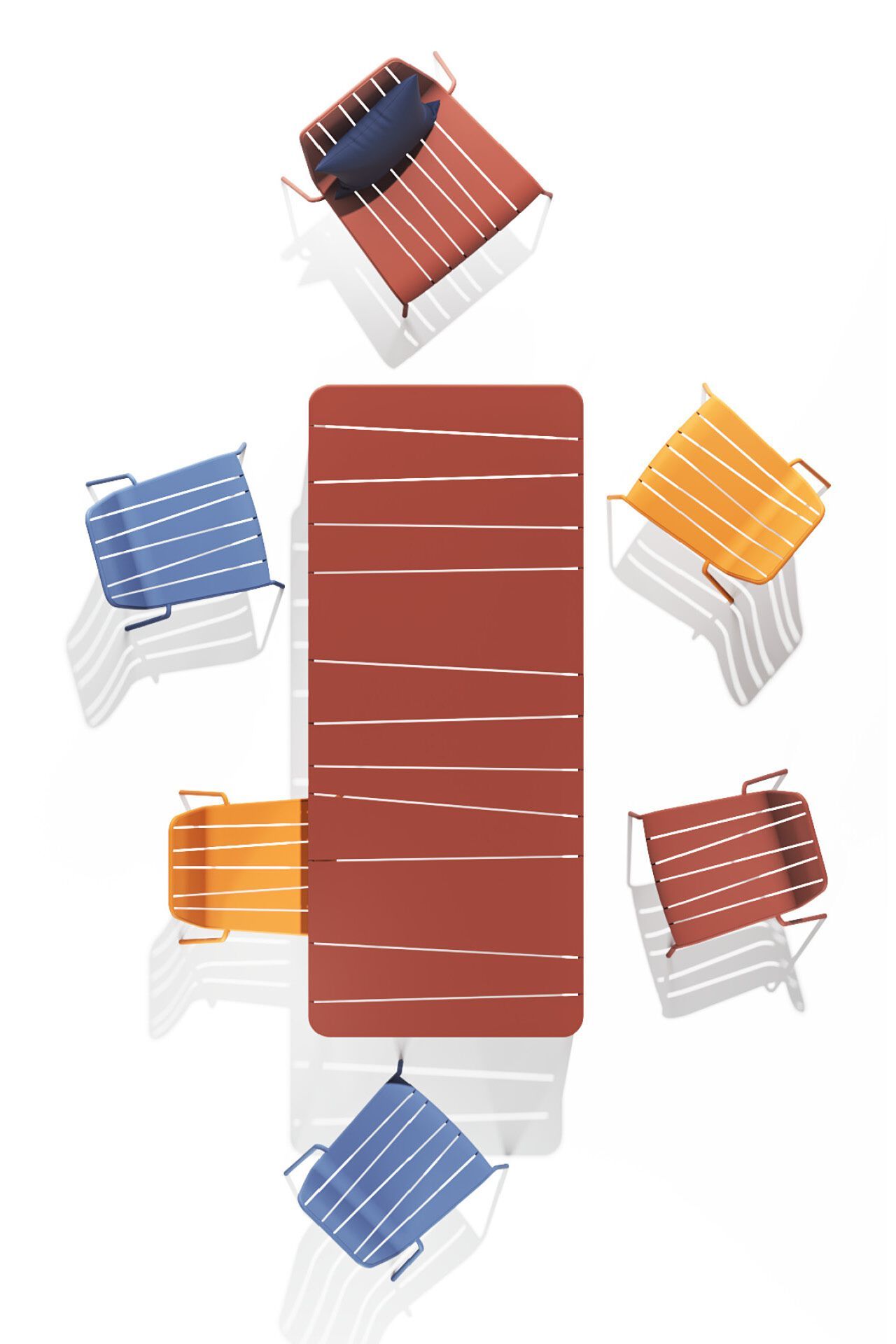 Прямоугольный стальной стол с порошковым покрытием BABEL D Bangi ARCH-00068336 - Вид №5