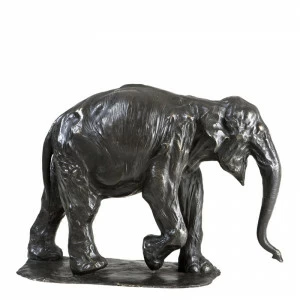 Статуэтка декоративная металлическая 44х60 см черная Elephant EICHHOLTZ СЛОН, ЖИВОТНЫЕ 062722 Бронза;черный