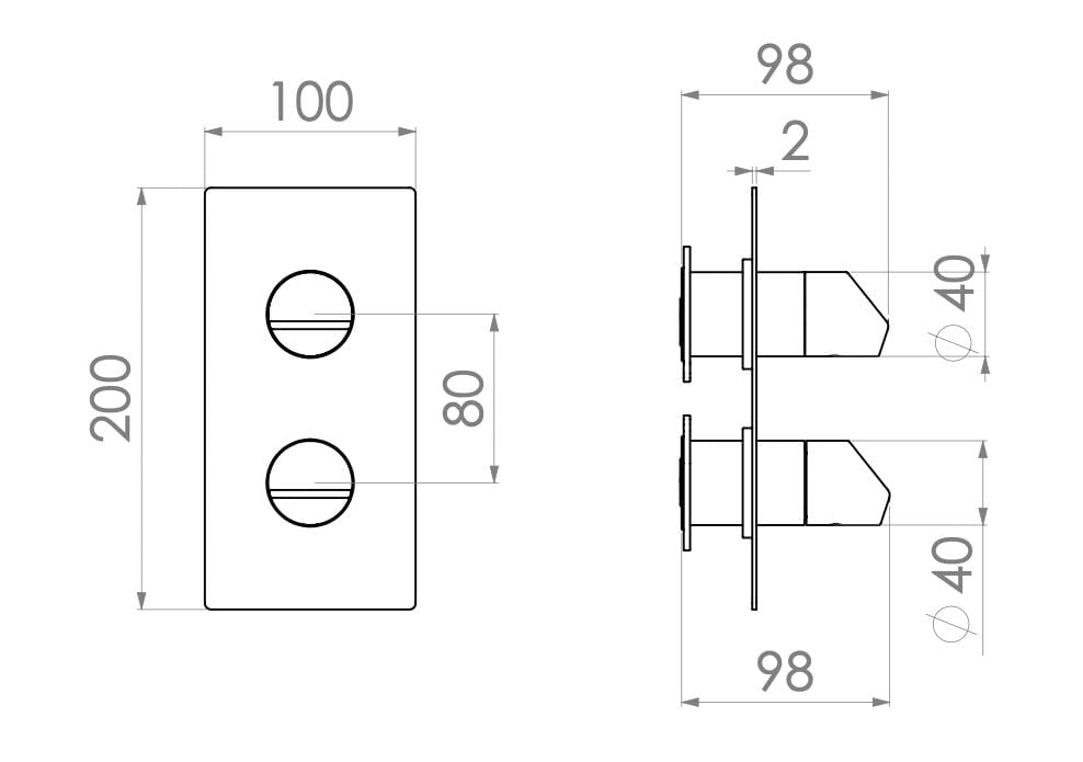 Смеситель для душа из нержавеющей стали с переключателем Radomonte Dun ARCH-00110191 - Вид №1