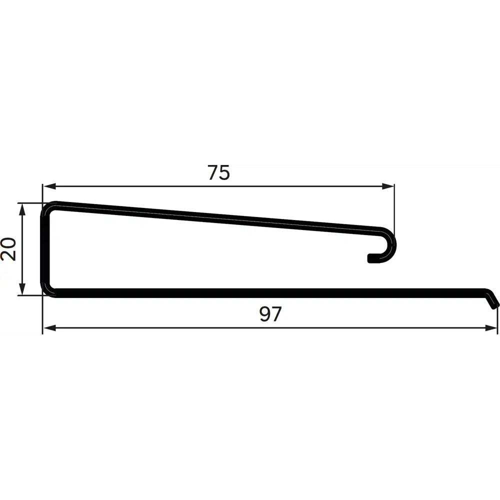 J-профиль широкий для фасадных панелей MONLID цвет коричневый 3 м STLM-2037194 - Вид №1